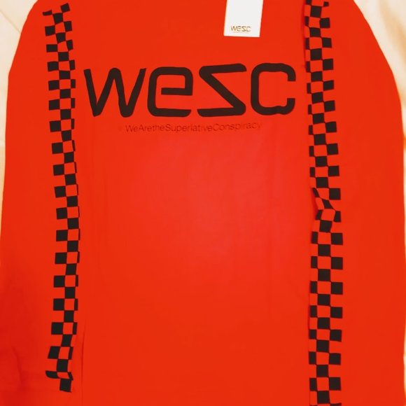 WESC / Long Sleeve Shirt / Red / Size Large - Picture 2 of 3